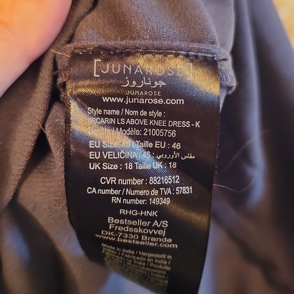 Junarose Navy Blue Dress Size 16 - Picture 5 of 9